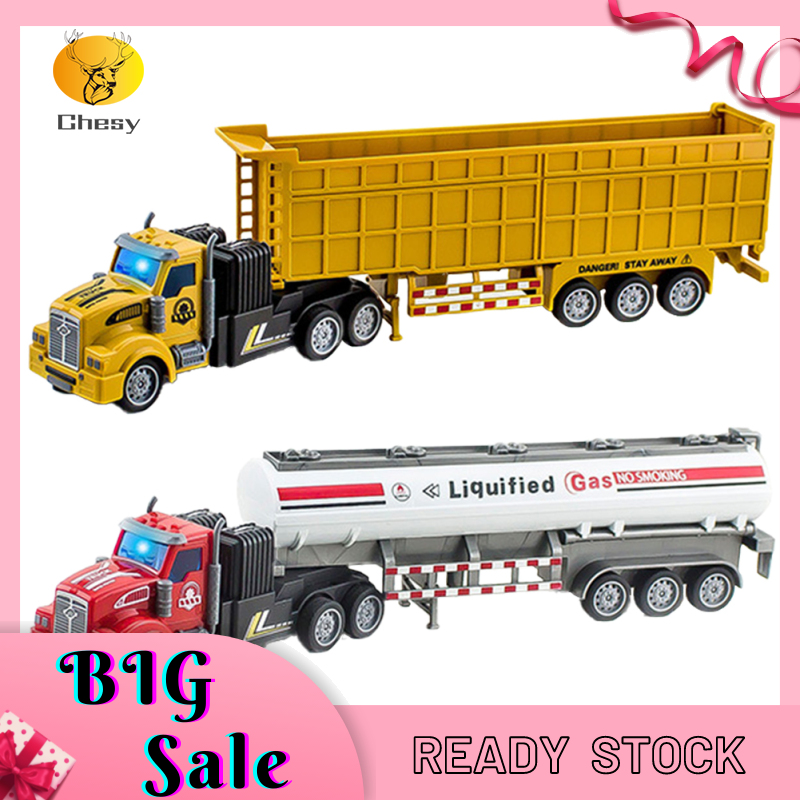 1:48 Remote Control Truck With Light 4CH RC Container Truck RC Oil Tank Truck Model Toys For Boys Girls Birthday Gifts ราคา 349 บาท*ส่งฟรี