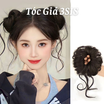 Búi tóc giả xoăn lơi phong cách dễ thương, búi tóc giả cho nữ ( 1 CHIẾC )