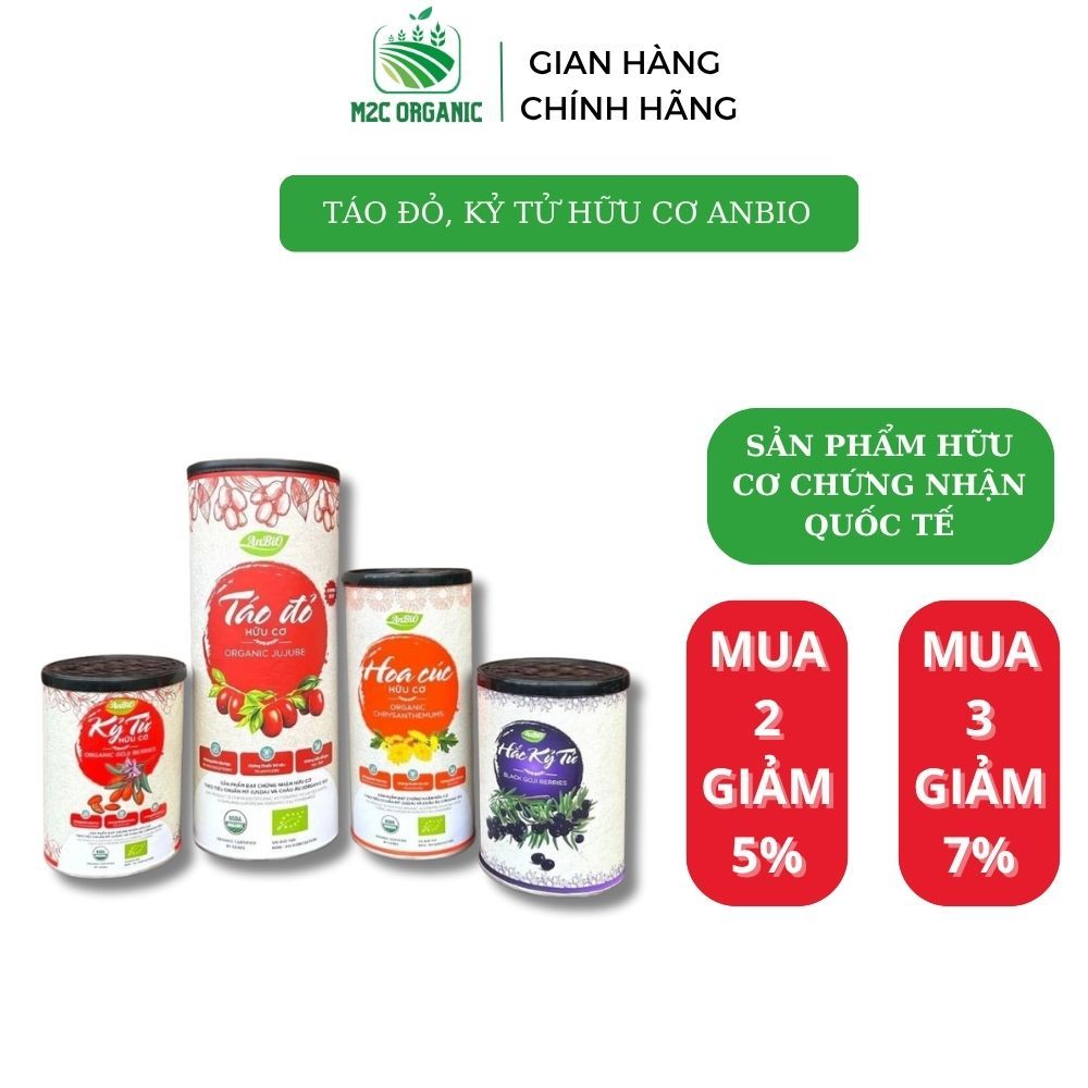 Táo đỏ,kỷ tử,hắc kỷ tử Anbio combo bồi bổ sức khỏe cho cả gia đình