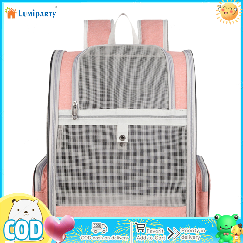 Cat Dog Carrier Backpack, Foldable Pet Carrier Backpack With Removable Mat, Portable Breathable Backpack Carrier Fit Up To 5Kg Dog/7kg Cat ราคา 691 บาท*ส่งฟรี