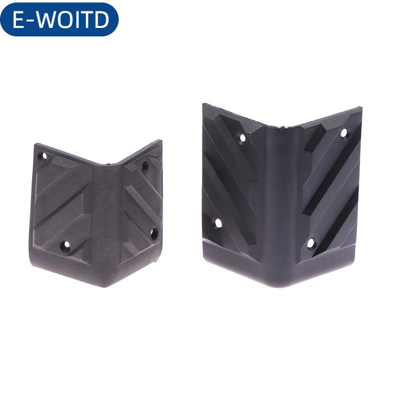 E-WOITD 2 cái loa góc nhựa màu đen góc phải tròn bảo vệ thay thế Guitar khuếch đại sân khấu Tủ phụ kiện