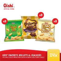 Kids Favorite Biscuits & Crackers Baon  Pillows Choco Bread Pan Cheese & Onion & Buttered Garlic (24 pcs)