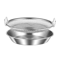 KANNERT Tròn Bộ lọc dầu ăn Thép không gỉ 18-26cm Giỏ thoát nước lưới Dễ dàng làm sạch Có thể tái sử dụng Tấm lọc cặn dầu Sử dụng trong bếp