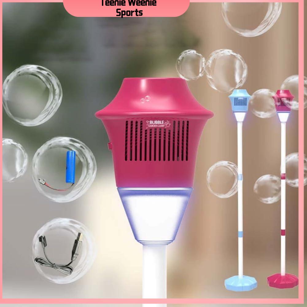 TEENIE WEENIE SPORTS Có thể sạc lại Máy tạo bong bóng Có chân đế Với đèn ngủ và âm nhạc Máy tạo bọt đứng Tự động Đèn pin bong bóng Dành cho trẻ em