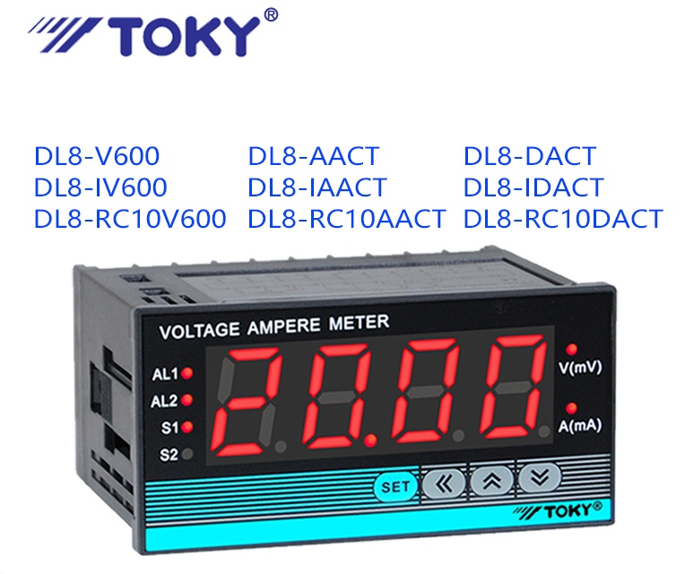 DL8-RC18V100 | Đồng Hồ Đo Điện Áp & Dòng Điện TOKY - Tùy Chọn Khác DL8-IAACT/RC10AACT/IRC18V600/IV600/RC18DACT | Hỗ Trợ 24V | Đa Dạng Phạm Vi Đo