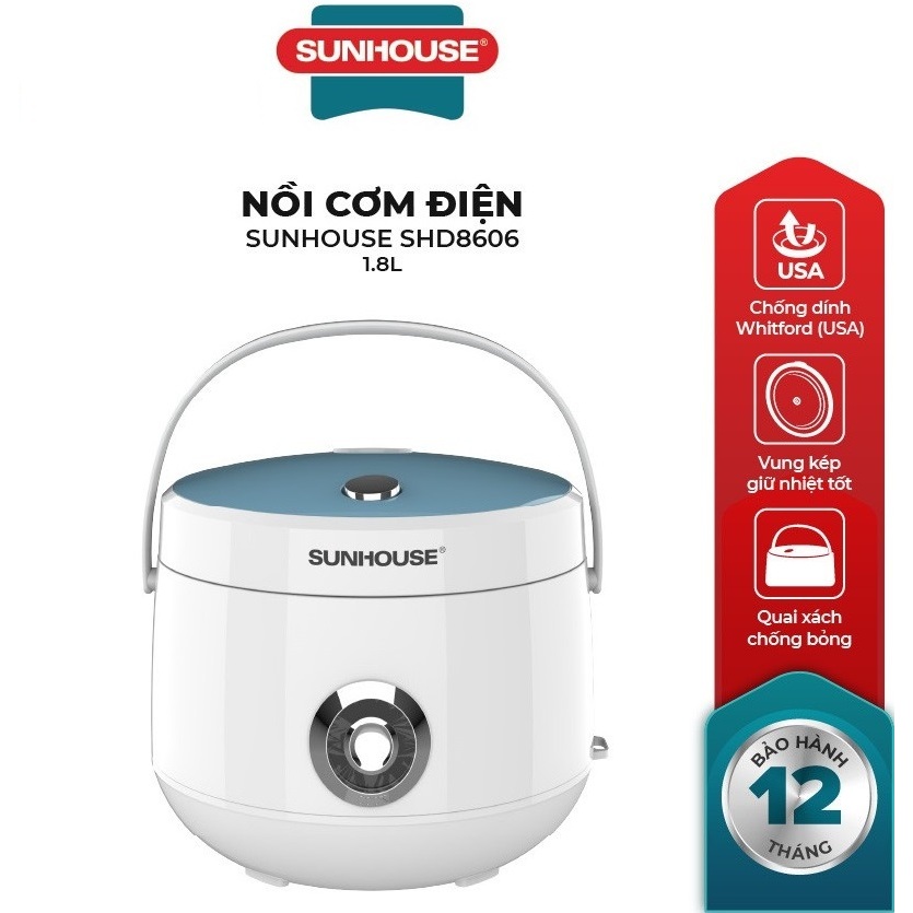 Nồi cơm điện sunhouse 1.8l shd8606