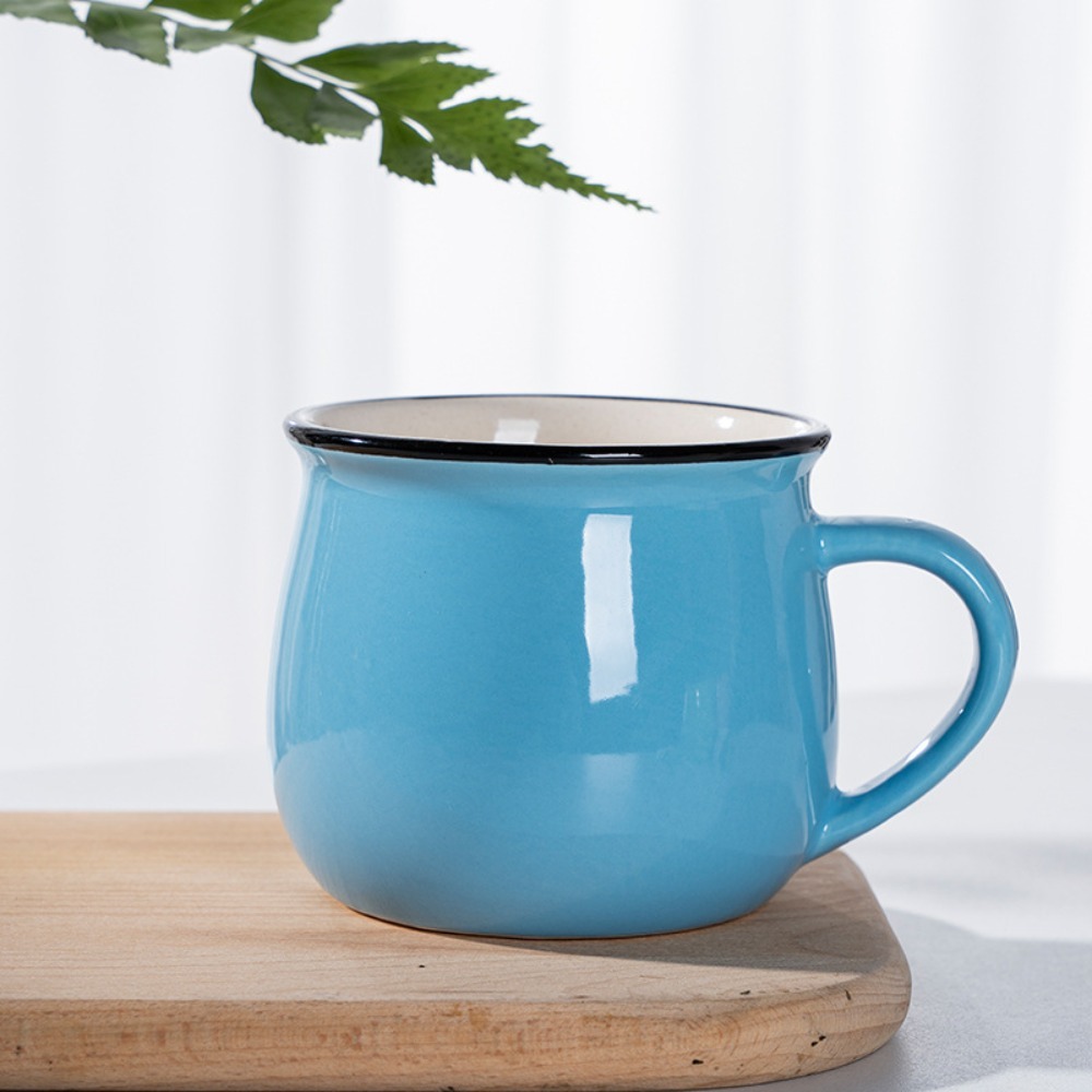 MAOMEI Bắc Âu Cốc sữa bằng gốm Cổ điển 300/400ml Cốc cà phê Cổ điển Màu trơn Cốc trà Quà Tặng Ngày Valentine - 9