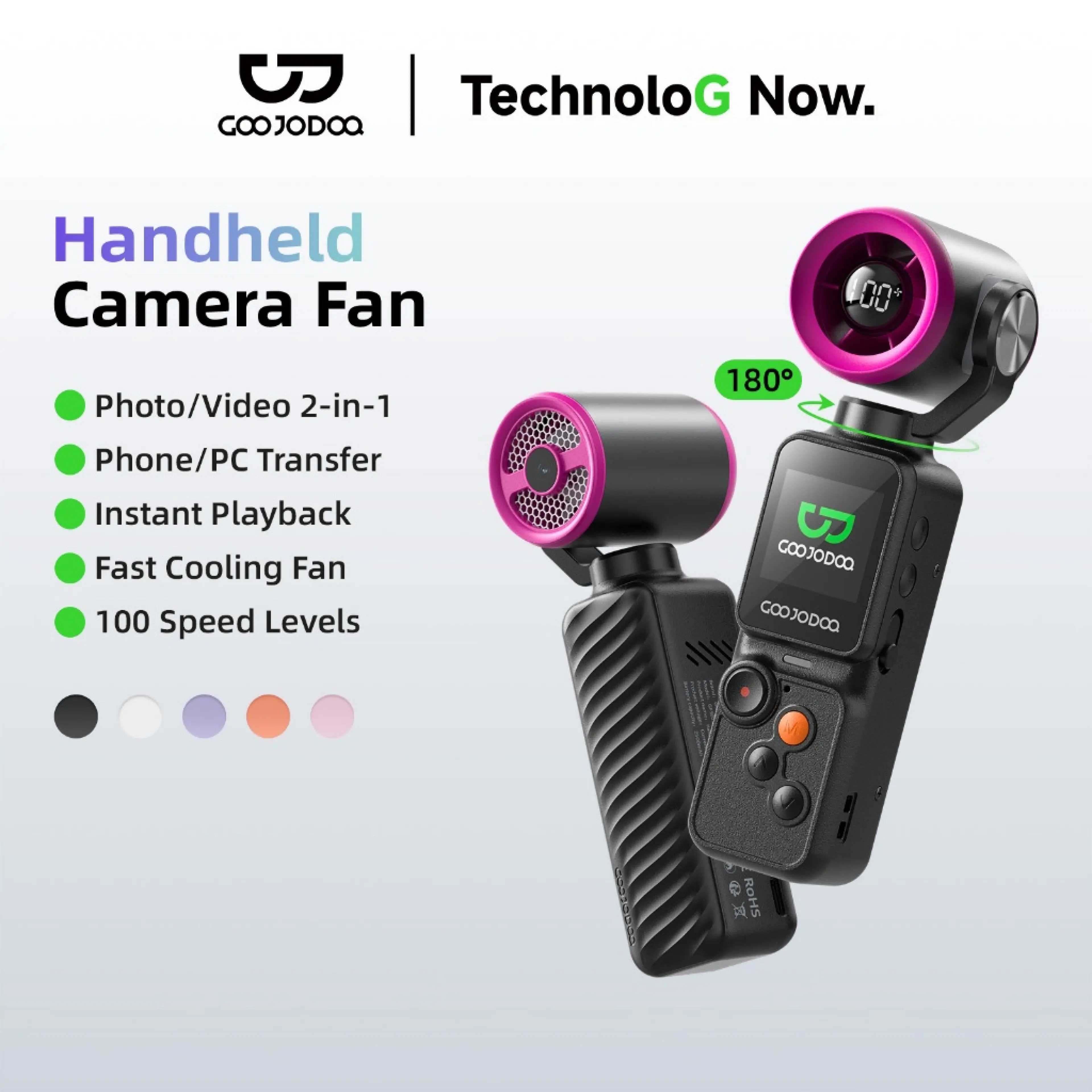 Goojodoq Gfs025 Portable Fan with Camera 1080P 128Gb - รูปที่ 1