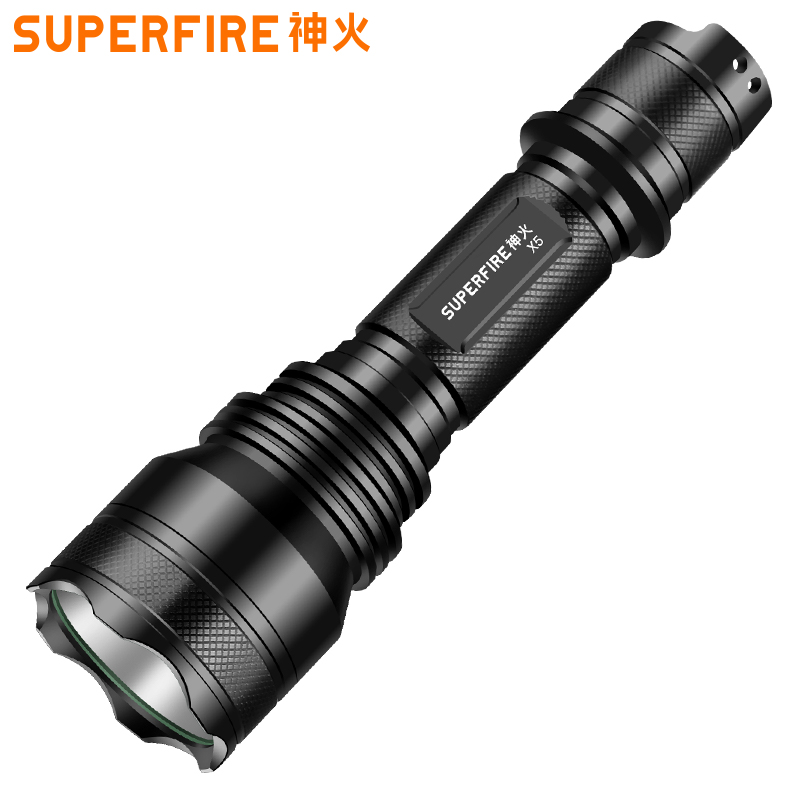 SUPERFIRE X5 10W LED Rechargeable Torch Light Super Bright Flashlight Handheld Search Light ราคา 2,249 บาท*ส่งฟรี