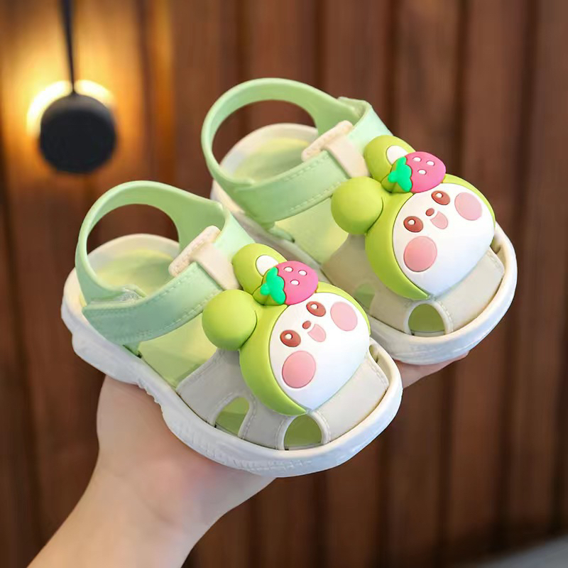 Sandal tập đi cho bé trai bé gái hoạ tiết gấu thỏ nổi 3D siêu dễ thương