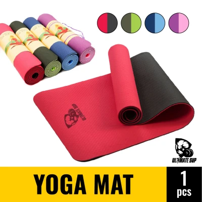 Fitness Pilates Yoga Mat TPE | Double Sided Color | Exercise Workout Gym Mats | Non Slip | Eco Friendly – Ultimate Sup