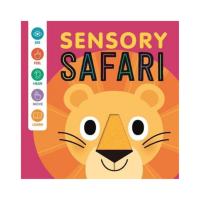 Animals Sensory Safari Board Book for Toddlers To See Touch Hear & Learn