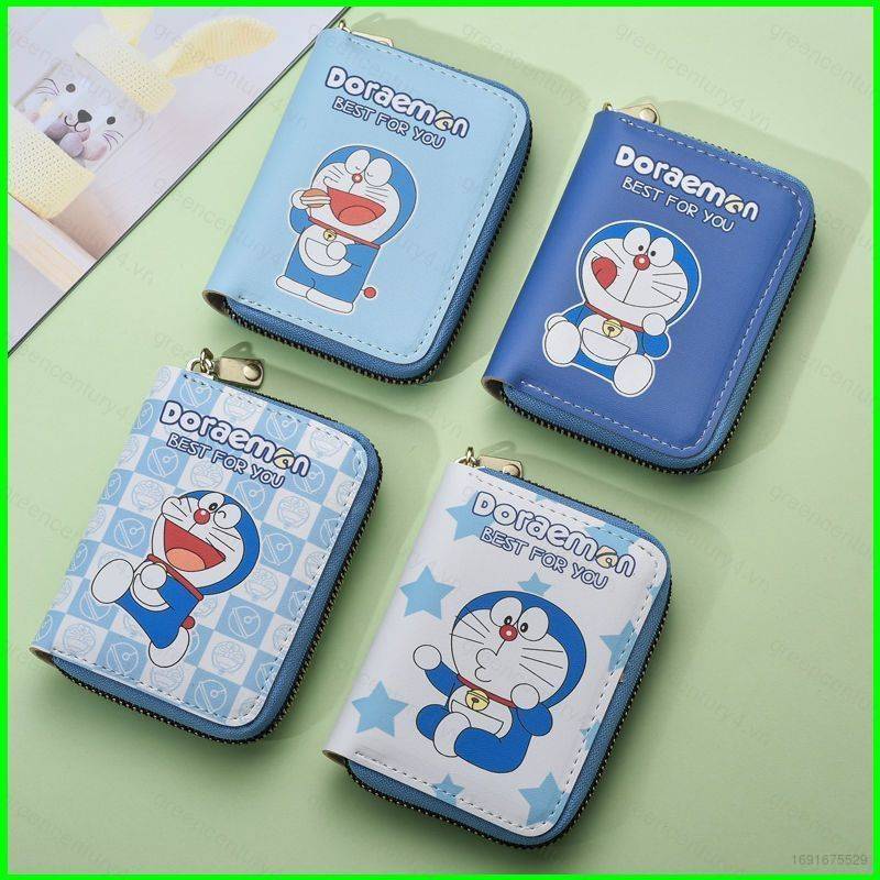 Chủ thẻ doraemon mới ví tiền xu hoạt hình dễ thương cho nam và nữ chủ thẻ chống ẩm 1