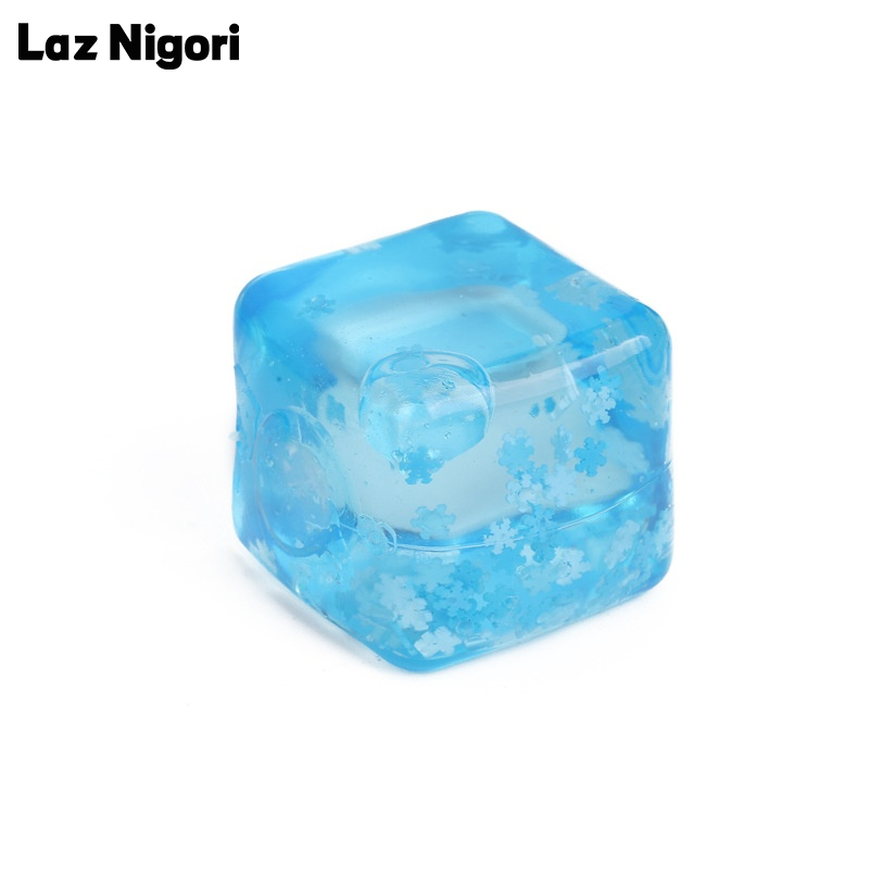 Laz Nigori Summer Cool Cube Squishy Toy with Snowflake Design - Stress Relief and Sensory Play for Kids and Adults ราคา 50 บาท*ส่งฟรี