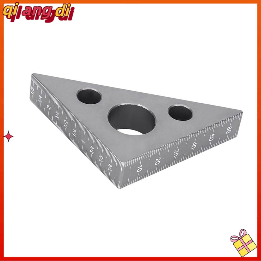 QIANGDI Hợp  nhôm Thước đo góc vuông 45 và 90 độ Thang đo Imperial và Metric Bố cục hình vuông Đa chức năng Nhỏ/Dày Thước tam giác Dành cho xưởng chế biến gỗ DIY