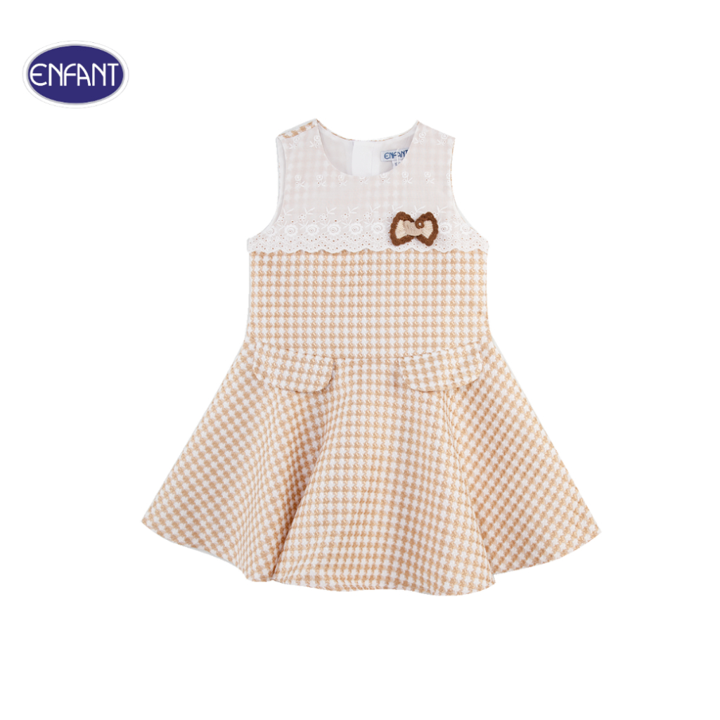 ENFANT (อองฟองต์) ชุดกระโปรง สำหรับเด็ก 3 เดือน - 6 ปีลายสก็อต สีน้ำตาล - ยี่ห้อ ENFANT ราคา 710 บาท*ส่งฟรี