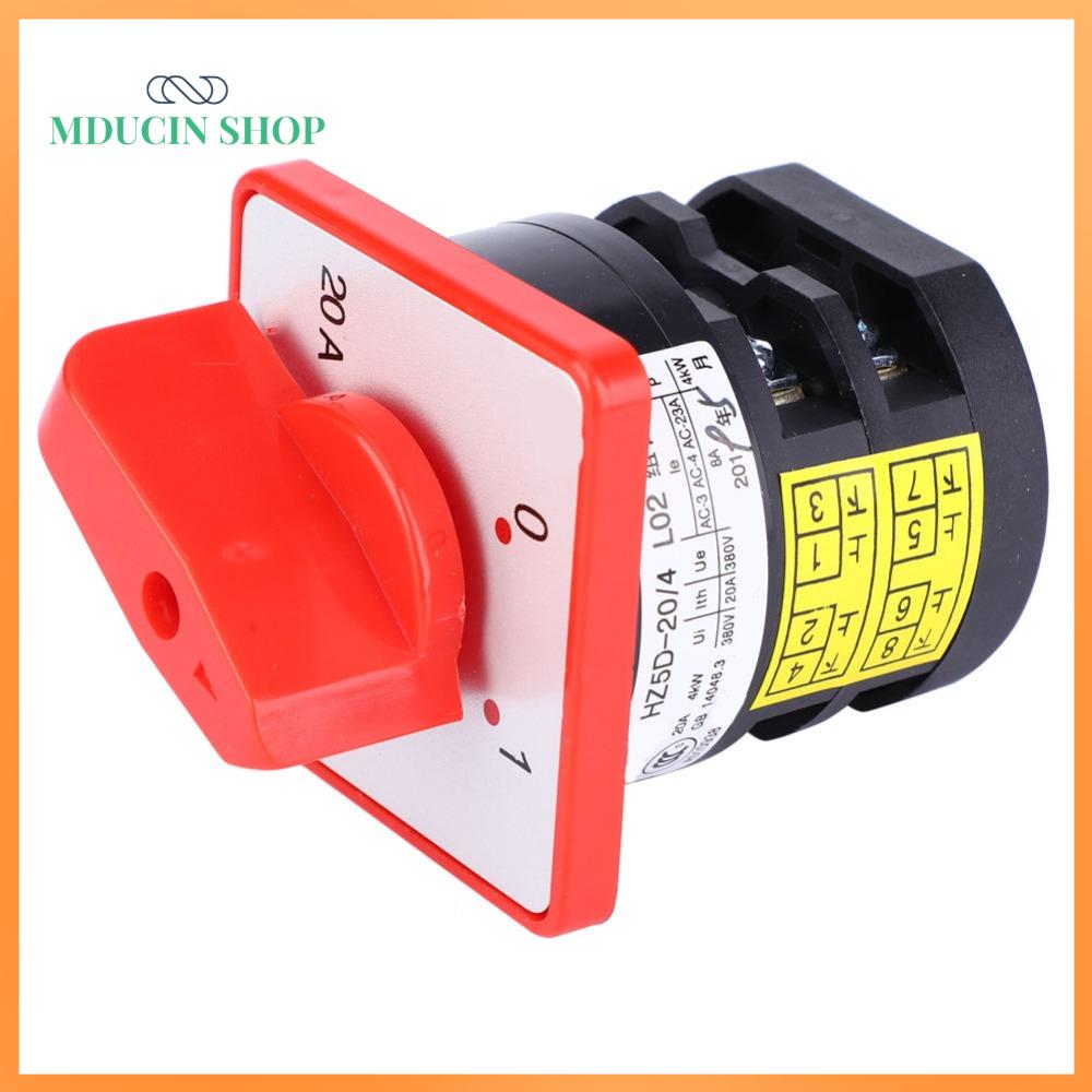 MDUCIN SHOP 380V 20A 4KW. Bộ chọn chuyển đổi 3 vị trí 6 thiết bị đầu cuối Công suất cao Công tắc chuyển đổi kết hợp Điều khiển bộ chọn Xoay Công tắc điều khiển Nguồn điện