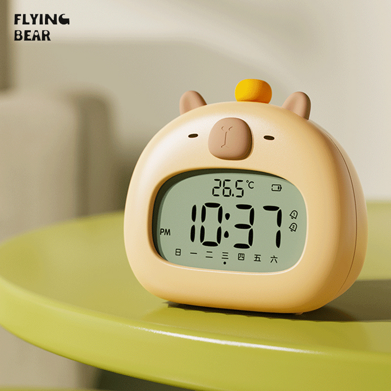 Trẻ em bé trai và bé gái đồng hồ đếm ngược Đồng hồ điện tử thông minh Flying Bear capibara Đồng hồ báo thức thức dậy dành riêng cho học sinh