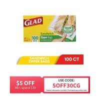 Glad Zipper Sandwich Bags 100S