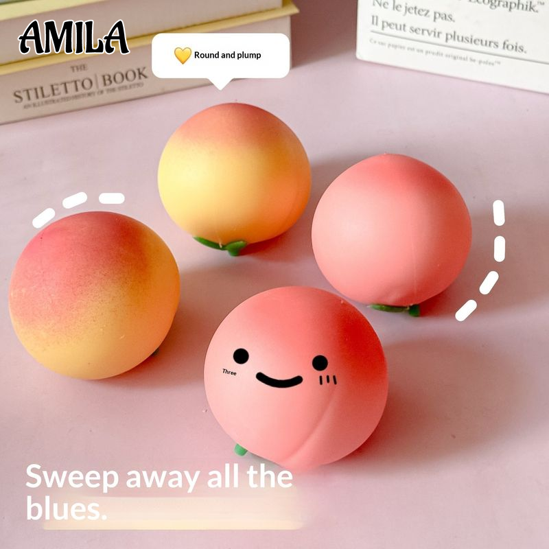 AMILA Cute Peach Squishy Stress Relief Toy for Fun and Relaxation ราคา 33 บาท*ส่งฟรี