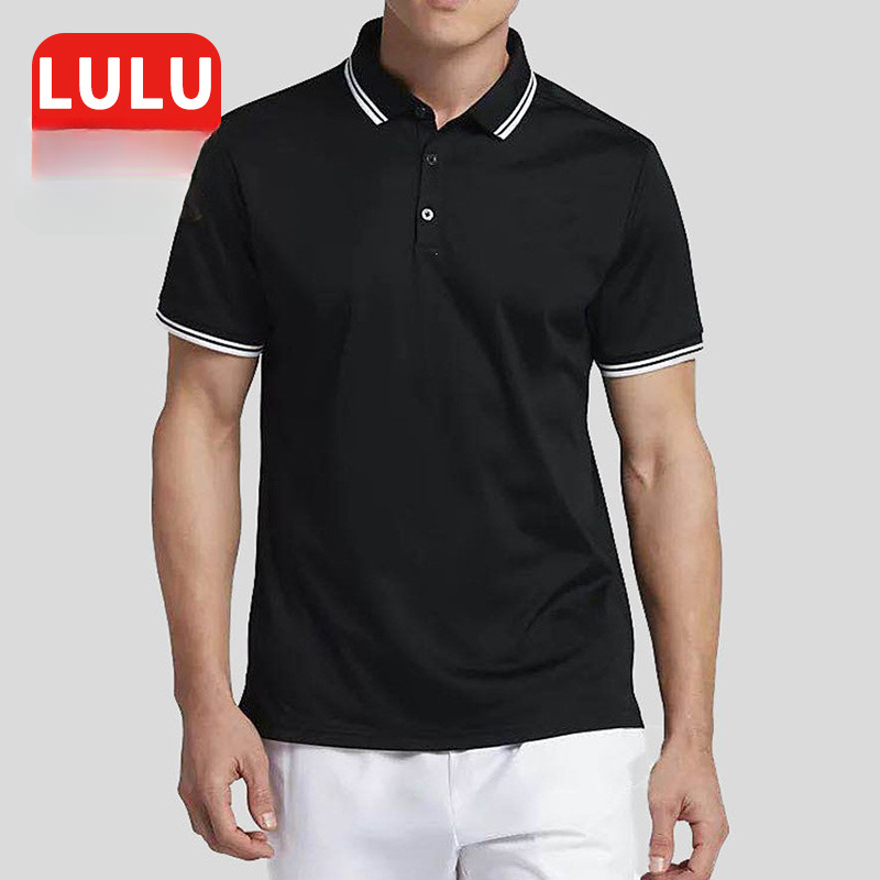 NOWDSLululemonˉ Outdoor Sports Polo Short Sleeve Men's Quick Drying T-shirt