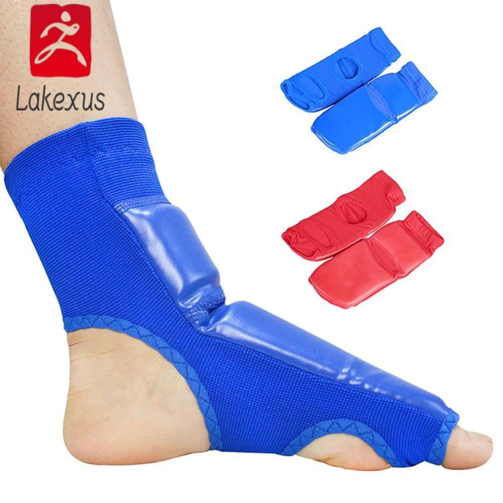 Lakexus 1 đôi chất liệu da PU SANDA mu bàn chân bảo vệ đấm bốc người lớn Muay Thái Taekwondo phù hợp với mắt cá chân bảo vệ ngón chân võ thuật đào tạo bảo vệ