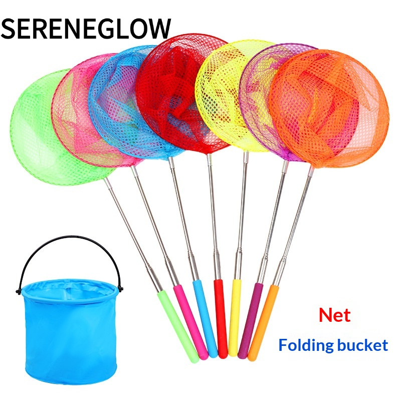 SERENEGLOW Kids Extendable Fishing Net for Outdoor Water Play and Insect Catching ราคา 27 บาท*ส่งฟรี