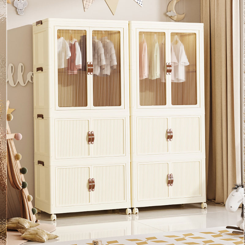 Household children s hanger installation-free folding storage cabinet
