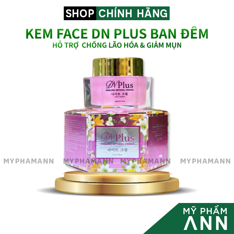 Kem Face DN Plus Đêm Hỗ Trợ Giảm Mụn 20g Cao Cấp - Mỹ Phẩm DN Plus Chính Hãng