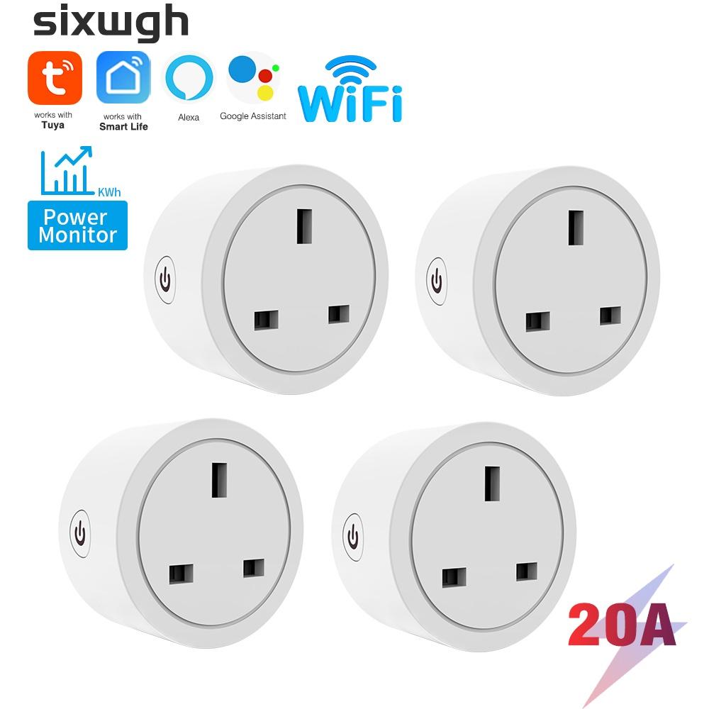 Tuya Smart plug wifi smart socket 16A smart switch UK Plug Adaptor Outlet Smart Life APP Timer Google Home Amazon Alexa Voice control Harga  23 Ringgit*Penghantaran Percuma