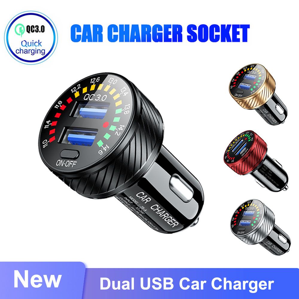OFTBT with Voltmeter Display High Quality Wireless Power Adapter USB Car