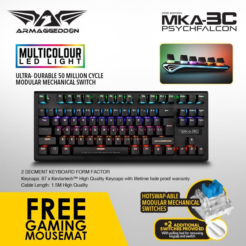 Armaggeddon Mechanical Gaming Keyboard MKA-3C(New) Fully Macro-able Singapore