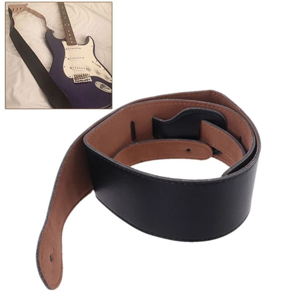 QIAODEN Có thể điều chỉnh Dây đeo đàn guitar Dày Da PU Dây đeo vai đàn ghi ta Di động Dây đeo đàn ghi ta điện Phụ kiện guitar