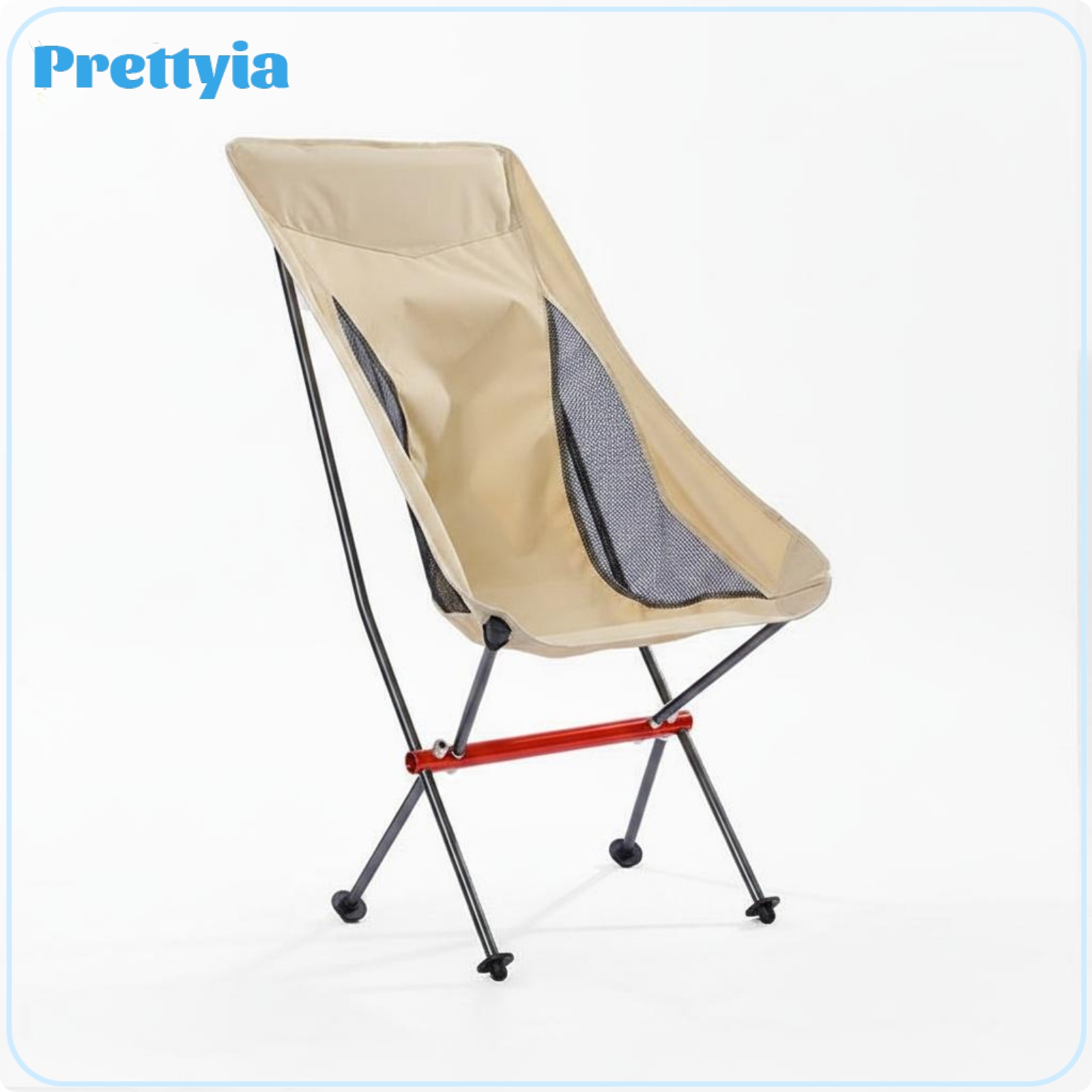Prettyia Lightweight Moon Chair Compact Ultra Light Aluminum Folding Chair Breathable for Sketching ราคา 2,143 บาท*ส่งฟรี