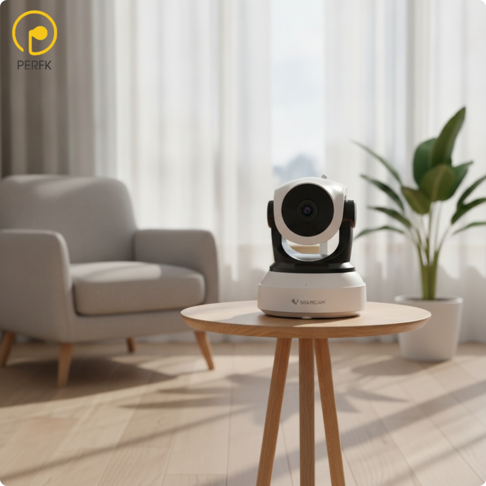 Perfk 360-Degree Security Camera with Wireless Security Camera with Motion Detection Distant Viewing Smart for Office ราคา 1,411 บาท*ส่งฟรี