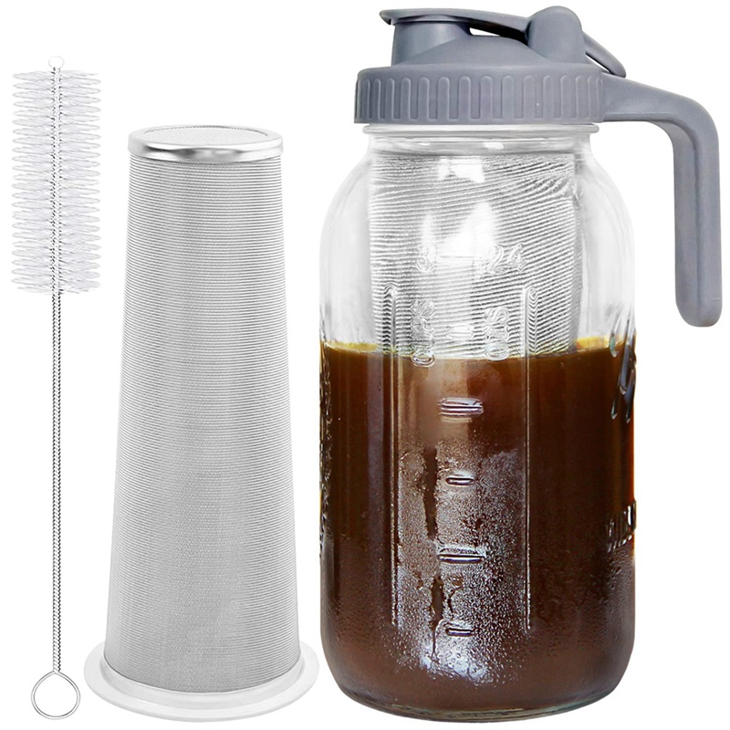 Cold Brew Coffee Maker 64Oz with Stainless Steel Filter