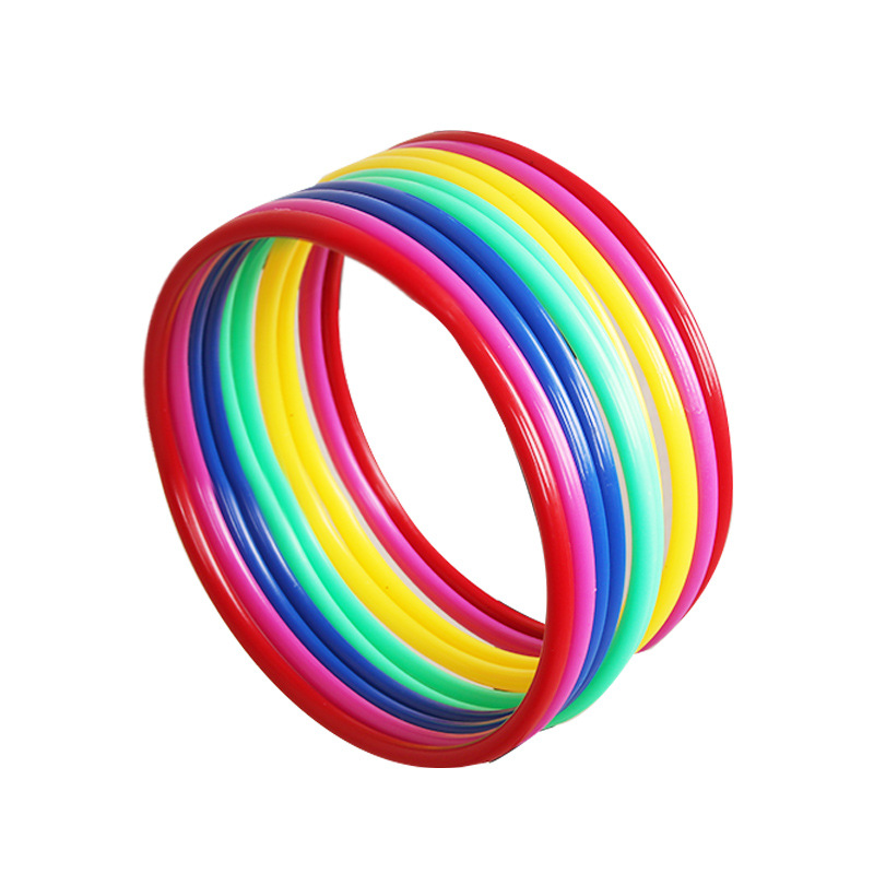 zhaoyunling22 Night Market Stall Game Plastic Circles Children's Set Props Hoops Toys Fitness Circles