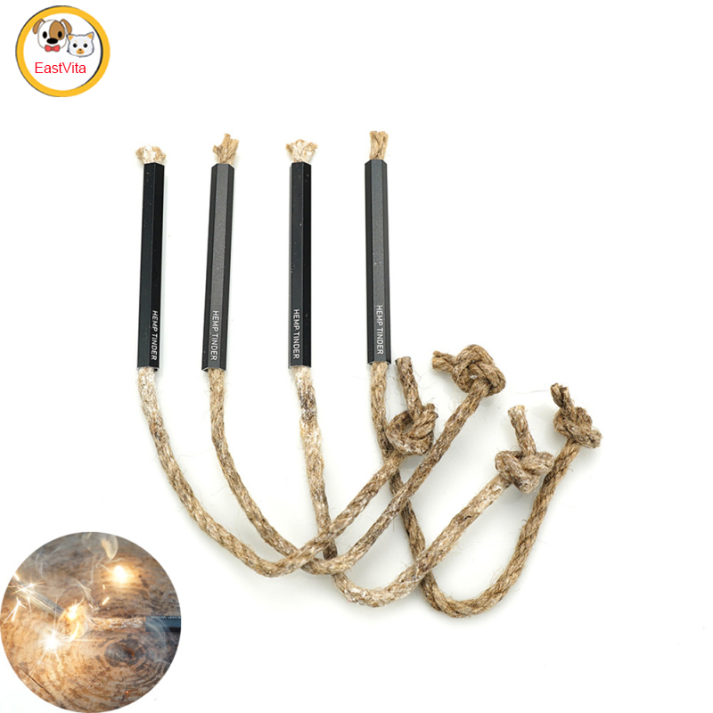 Tinder Rope Tinder Survival Camping Well-suited Easy To Fire Tab With Aluminum Bellows For Backpacking Hiking 4 PCS ราคา 119 บาท*ส่งฟรี