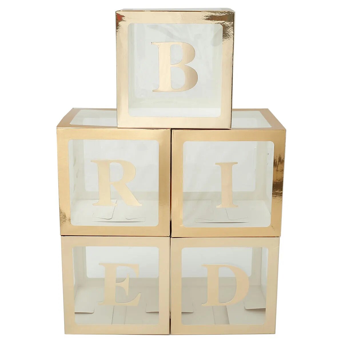5PCS Bóng Bộ hộp Rose trang trí phòng tắm cô dâu bóng hộp với chữ sticker cho trang trí tiệc cưới