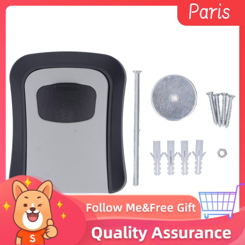 Superparis Key Lock Box Aluminum Alloy Wall Mounted 4 Digit Combination Keys Storage a