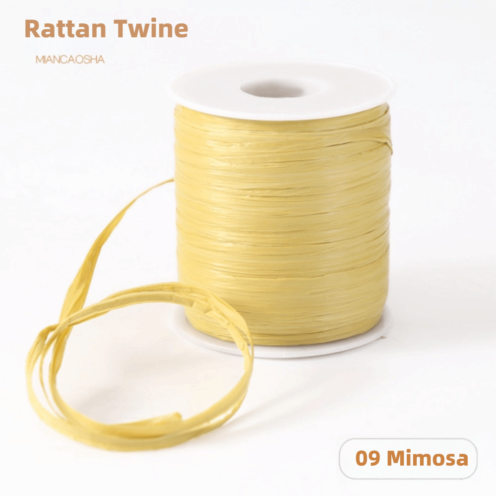 BEYO7 120M mỗi cuộn Sợi Raffia Dệt vải Thân thiện với môi trường Sợi móc Chất lượng cao cấp Bền bỉ Mũ móc dây ruy băng Tự làm