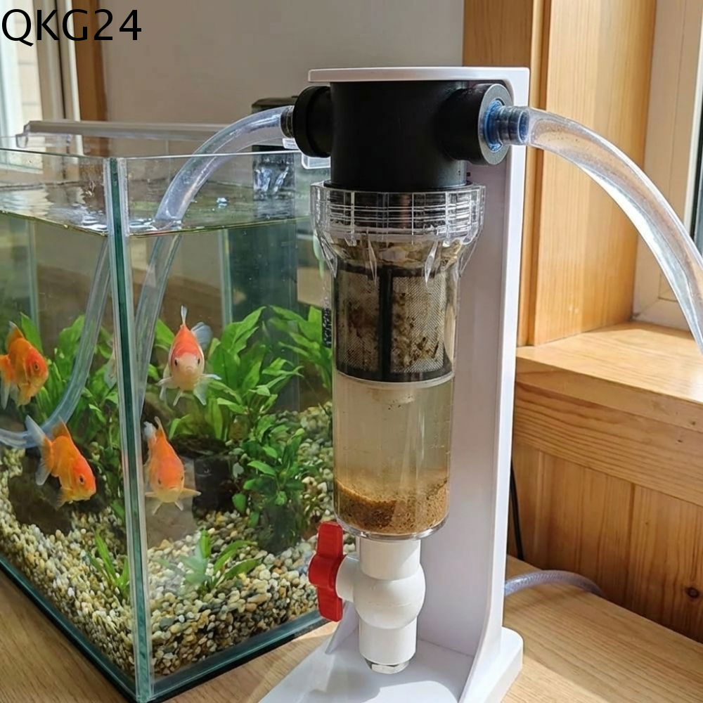 QKG24 Màn lọc bằng thép không gỉ Thiết bị tách phân cá 1/2 3/4 Ren Nữ Lọc chính xác Bộ lọc nước cặn Dụng Cụ Vệ Sinh Tốc độ dòng chảy cao Van lọc nước Dành cho ao cá