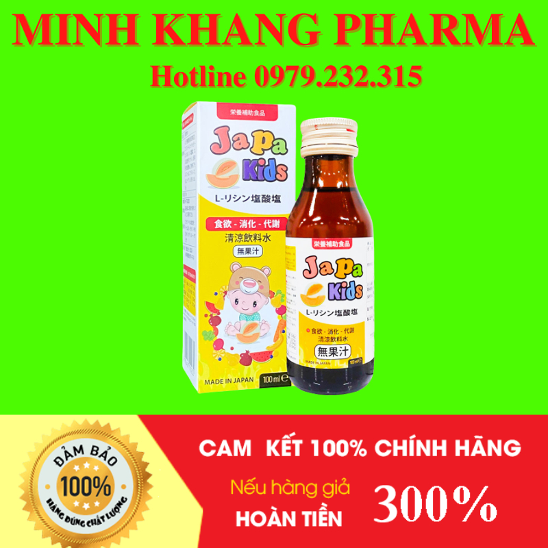 [Chính Hãng] Siro ăn ngon cho bé Japa kid nhập khẩu Nhật Bản chai 100ml - Bé ăn ngon miệng, tăng cân tăng chiều cao - Minh Khang Pharma