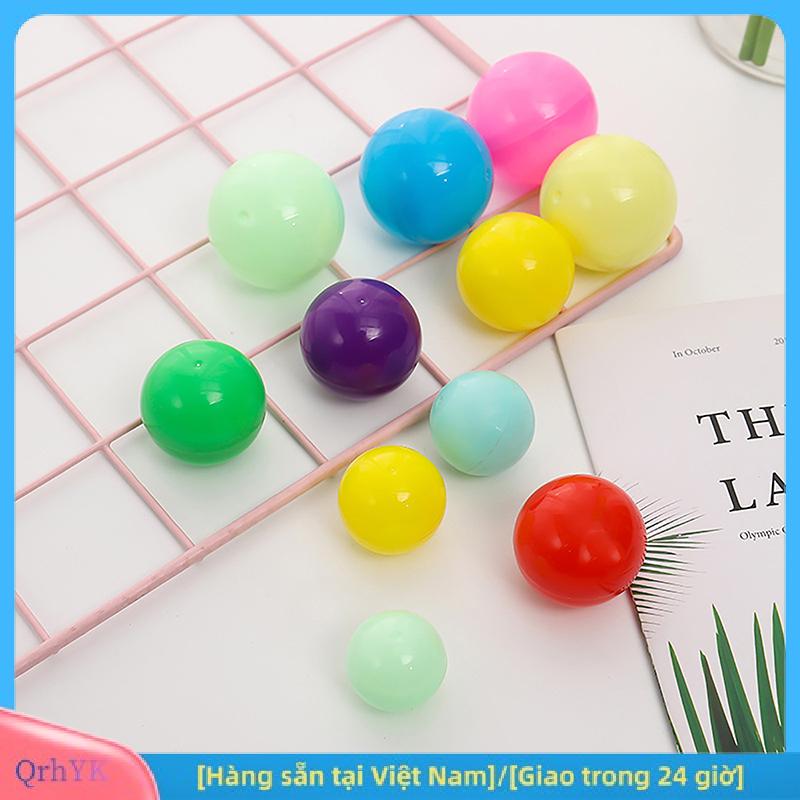 Charm [Hàng sẵn tại Việt Nam] 50pcs Mini 32mm rõ ràng minh bạch nhựa viên nang đồ chơi bất ngờ bóng nhỏ container làm những điều mô hình gashapon đồ chơi