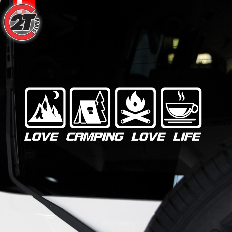 Tem Dán Xe Cắm Trại Cà Phê Motorhome Off-Road Love Life Dã Chiến Lửa Trại Phiêu Lưu Camping - TE00121 Giá 29,848 Đồng*Miễn phí vận chuyển