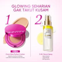 Skintific Official-Cover Glow Perfect Pink Cushion Cover lmperfection Just One Tap  Full Coverage Radiance Glow Antioxidation Flawless Long-lasting bedak padat Foundation skin tint bb cream make up tinted refill bedak glowing