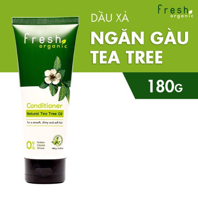 Dầu Xả Giảm Gàu Tràm Trà Fresh Organic Natural Tea Tree Oil Conditioner 180g