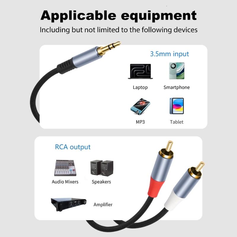 Cao rõ ràng âm nhạc Cáp nối 3.5mm Cáp đĩa Vàng địa chỉ liên lạc cho âm thanh sắc nét sinh sản 1m/2M/300cm/5M