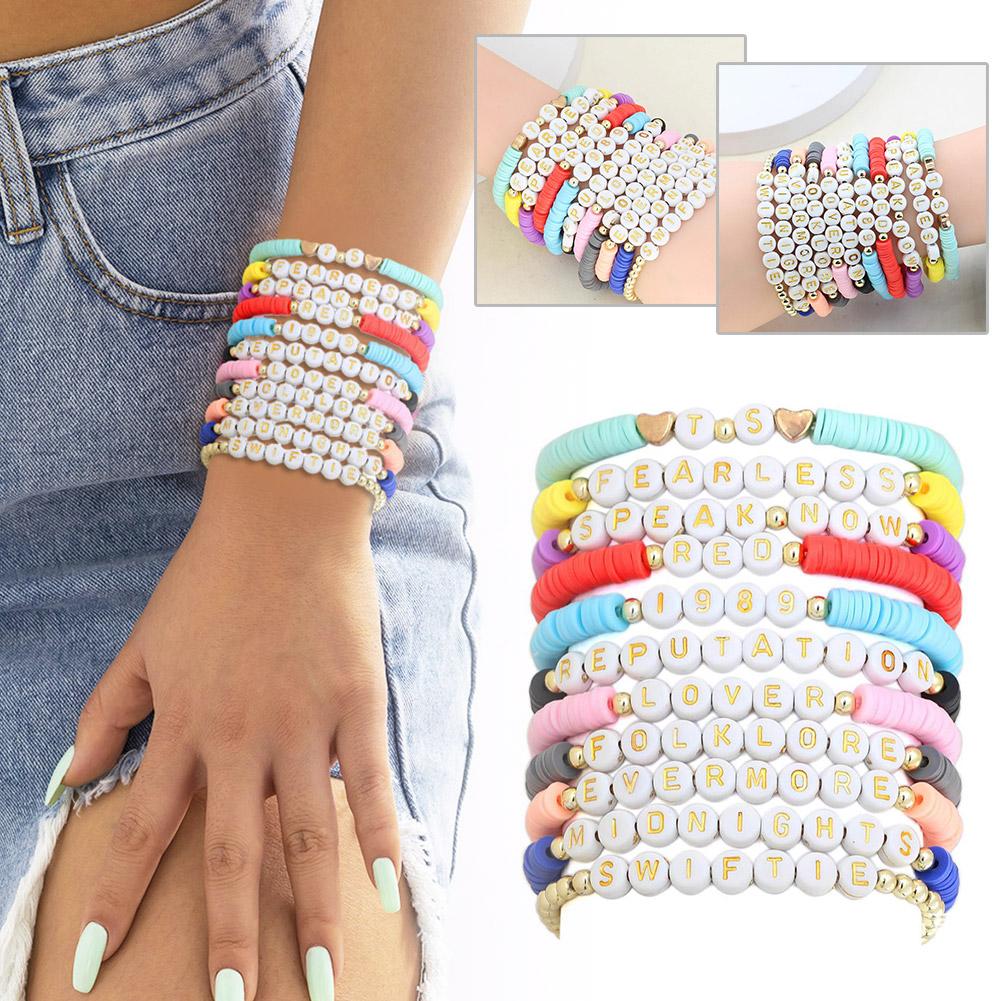 11pcs/set Taylor Bracelets Set Bohemian Style Bracelet Bracelets Friendship Set Eras Set ConcertInspired Tour Music K6J2