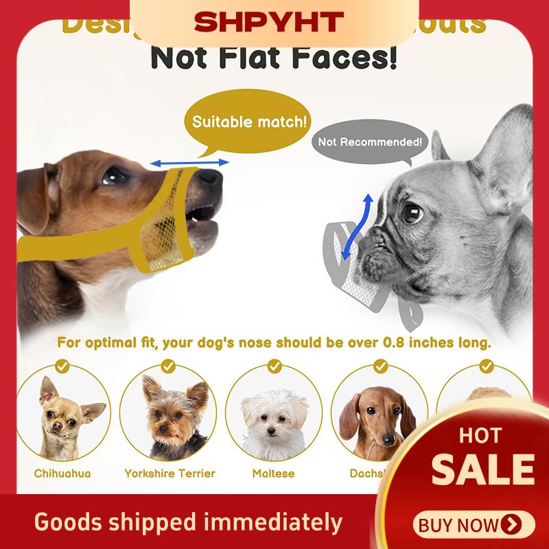 SHPYHT Mõm lưới cho mõm ngắn và chó vừa nhỏ chống cắn, tập trung vào những con chó brachycephalic như Chihuahua Pomeranian